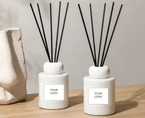 ENO Private Label Custom Hot Selling Lasting Fragrance Aroma Fiber Rattan Stick Glass Bottle Reed Diffuser
