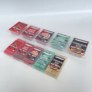 Eco Friendly Christmas Luxury Custom Soy Wax Tablets Clamshell Scented Wax Melts Packaging Wax Melt