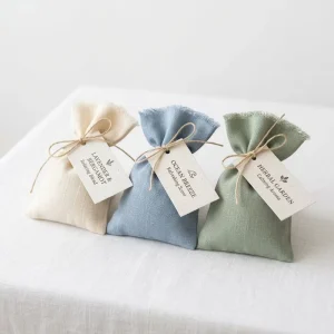 Eco Friendly Corn Cob Fragrance Sachet Biodegradable Deodorizer Long Lasting Scent Bag Elegant Fabric Packaging for Wardrobe Car