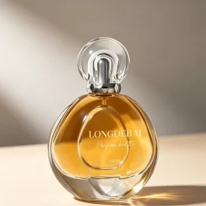 Eco Friendly Customized Flat Clear Perfume Bottle 30ml 50ml 100ml Empty Glass Perfume Bottle With Cap