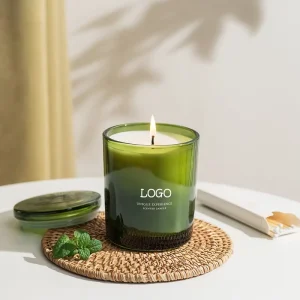 Eco Friendly Customized Soy Wax Home Decoration Luxury Silk Screen Printing Glass Jar Scented Candle