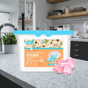 Eco Friendly Disposable Laundry Gel Ball Beads Fragrance Capsule Detergent Pods High Cleaning Ability Blue for Apparel