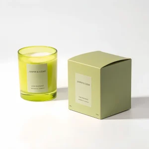 Eco Friendly Embossing Low Custom Design Paper Cardboard Tea Light Eco Candle Box With logo Packaging Candle