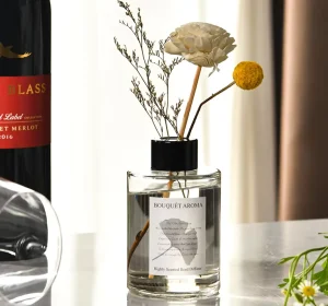 Eco Friendly Glass Bottle Reed Diffuser 120ML Home Office Hotel Use Alcohol Free Long Lasting Fragrance Lead Free Child Safe