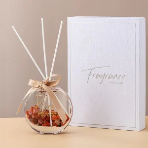 Eco-Friendly Lead-Free Glass Aroma Reed Diffuser 100ml Alcohol-Free Essential Oil with Stick