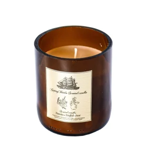 Eco-Friendly Recycled Multi-size Geo Wine Cut Bottle Aroma Fragrance Glass Jar Soy Wax Scented Candles