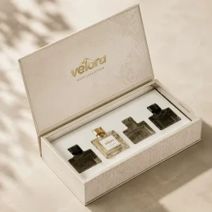 Eco Perfume Packaging Gifting Cardboard Paper Box Set Diffusion Separation Perfume Bottle Shape Groove Packaging