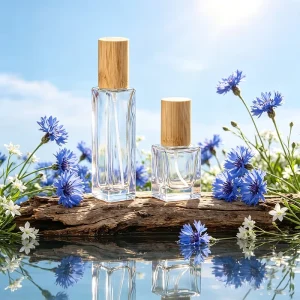 Eco-friendly Artisan Premium Glass Rectangle Perfume Refill Bottles (30ml/50ml/100ml) with Matte Finish Pump Sprayer