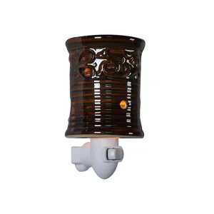 Eco friendly Ceramic Oil wax Plug in 15W Aromatic Incense Rhombus Pattern Aroma Lamp