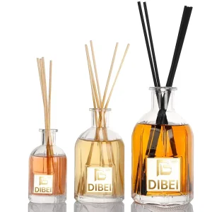 Eco-friendly Glass Reed Stick Air Freshener Aromatherapy Essential Oil Personalised Diffuser Bottle Luxury Reeds