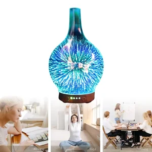 Electric 3D Glass Aroma Diffuser 100 ml Home Air Humidifier