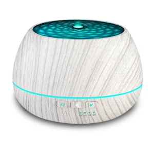 Electric 500ML Ultrasonic Aromatherapy Essential Oil Diffuser with 7-Color Mist, Low Noise and Timer