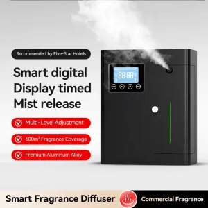 Electric App-Controlled Aroma Diffuser for Hotels with Metal Texture Design