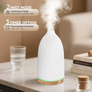 Electric Aromatherapy Diffuser 100ML Essential Oil Wood Humidifier 7 Led Color Aroma Diffuser