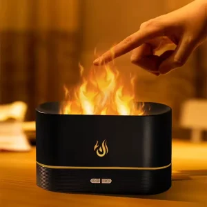Electric Flame Aroma Diffuser USB Desktop Candle Light with Night Light