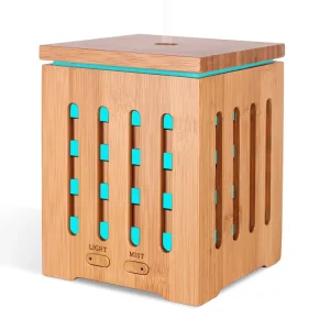 Electric Humidifier Air Diffuser with Bamboo Essential Oil