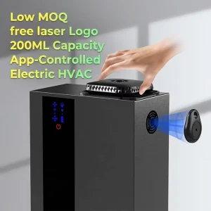 Electric Metal HVAC Fragrance Diffuser with 200ml Capacity and App Control for Hotel and Household Use