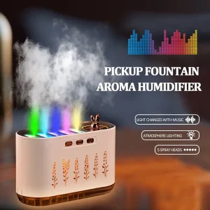 Electric Plastic Essential Oil Diffuser and Ultrasonic Humidifier with 7-Color LED Light, 300ml, for Home and Hotel Use