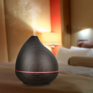 Electric USB Powered Wooden Aroma Diffuser and Air Humidifier, 200ml Capacity