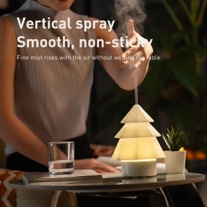 Electric Ultrasonic Humidifier Aromatherapy Diffuser with 7 Color Lights Auto Shut-Off and Christmas Tree Design