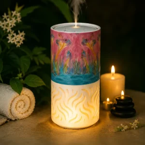 Electric Waterless Fragrance Diffuser Battery Operated Car Aroma Diffuser Portable Ceramic Car Fragrance Diffuser