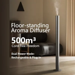 Electric Waterless Freestanding Tower Aroma Diffuser with App Control and Cold Air Technology for Hotel and Home