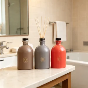 Elegant 150ml Luxury Red Wine Reed Diffuser Sets Amber Scented Aroma Diffuser Home Fragrance Custom OEM ODM