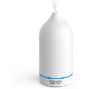 Elegant Home 100ml Ceramic Ultrasonic Electric Aroma Diffuser for Essential Oils Luxury Portable Household Aromatherapy Hotels