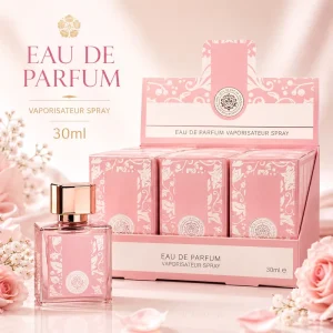 Elegant Pink Floral 30ml Women Perfume Long Lasting High Fragrance Lady Scent EDP Spray 12Pcs in One Display Box for Retail