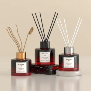 Empty 100ml 150ml 200ml Round Glass Aromatherapy Reed Diffuser Bottle