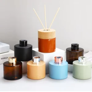 Empty 120ml Essential Oil Aromatherapy Air Freshener Reed Diffuser Glass Bottle Home Diffuser Aroma Fragrance Bottle With Lid