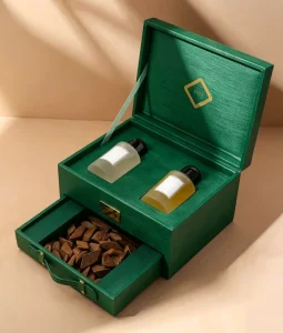 Empty 30 50ml Perfume Essential Oil Drawer Leather Ramadan Gift Boxes Custom Chocolate Perfume Sample Box Set Packaging Luxury