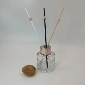 Empty 50ml Frost Finish Glass Reed Diffuser Bottle with Screw Cap Screen Printed Design for Household Use Customizable Colors
