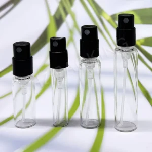 Empty Glass Mini Perfume Bottles 1ml 1.5ml 2ml 2.5ml Test Vials Pump Sprayer Screen Printing Eco friendly Recyclable