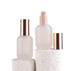 Empty Matt White Transparent Amber Frosted Fine Mist Glass Spray Perfume Bottle Lotion Pump for Facial Cleanser Face Cream 30ml