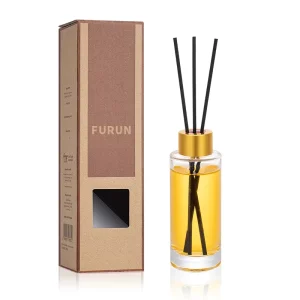 Empty Round 100ml Glass Aromatherapy Bottle Aroma Reed Diffuser Bottle Packaging and Box