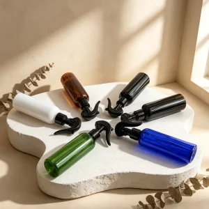 Empty Round Amber Green Black Blue Transparent White 500ml Plastic Hand Body Room Pet Spray Bottle Trigger Sprayer