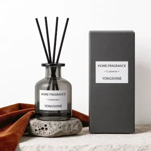 Empty Round Shape 150ml 250ml Black Scent Aroma Reed Diffuser Bottle Manufacturer