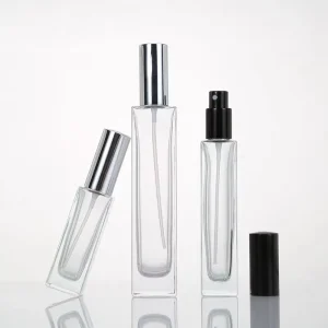 Empty Square Glass Perfume Bottles 3ml 4ml 5ml 10ml Square Glass Spray Bottle with Aluminum Nozzle