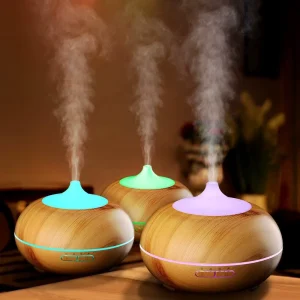 Essential Oil Diffuser 500ml Aroma Diffuser Remote Air Humidifier Electric Wooden Aromatherapy Diffuser