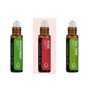 Essential Oil Plant Based Botanical Roll on Oil Gentle Moisturizing Formula with Massage Ball Calming Aroma for Daily Skin Care