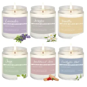 Explosive Handmade Aromatherapy Scented Soy Wax Glass Jar Gift Set Valentine’s Day Diwali Ramadan Bars DESSERT Scent Long Burn