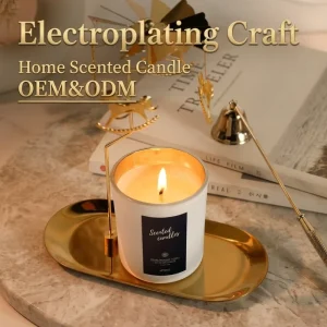 Exquisite Handcrafted Artwork Electroplating Craft Jewelry Ornament Scented Candles for Bedroom Indoor Decoration