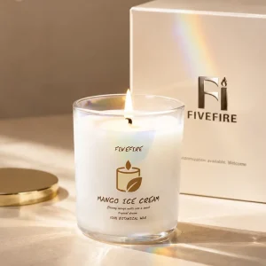 FIVEFIRE Customized Soy Wax Candles Scented Candle Set Halloween Wedding Xmas Eco Friendly Logo Packing Boxes 7oz Glass Home