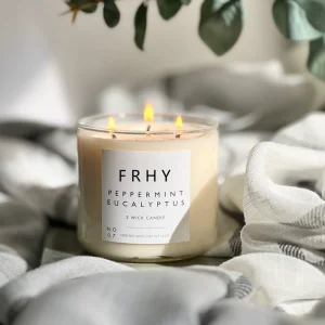 FRHY Luxury 3 Wick Soy Wax Aromatherapy Candle Set Romantic Scented Candles for Bars for Christmas Valentine’s Day Thanksgiving