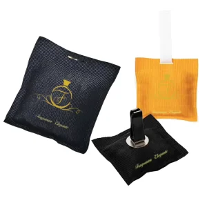 Fabric Car Scent Diffuser Air Freshener Custom Logo Car Vent Clip Hanging Scented Sachet Bag for Car Drawer Closet