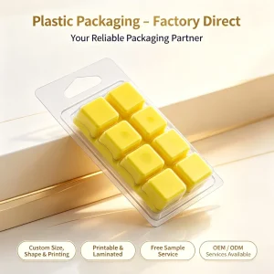 Factory Candle Clear Wax Melt Blister Clamshell Packaging with PET Plastic