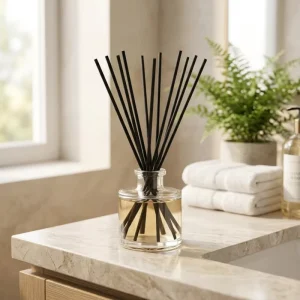Factory Custom Black Fiber Reed Sticks Glue-Free Synthetic Reed Diffuser Sticks
