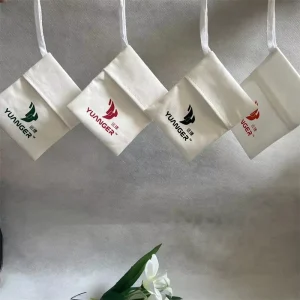 Factory Customized Cotton Fabric Scent Sachet Bag Car Air Freshener Aromatherapy Herringbone Cotton Packaging Bag