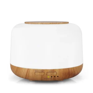 Factory Direct 300ml Wood Grain Aroma Diffuser with 7-Color Lights and Humidifier